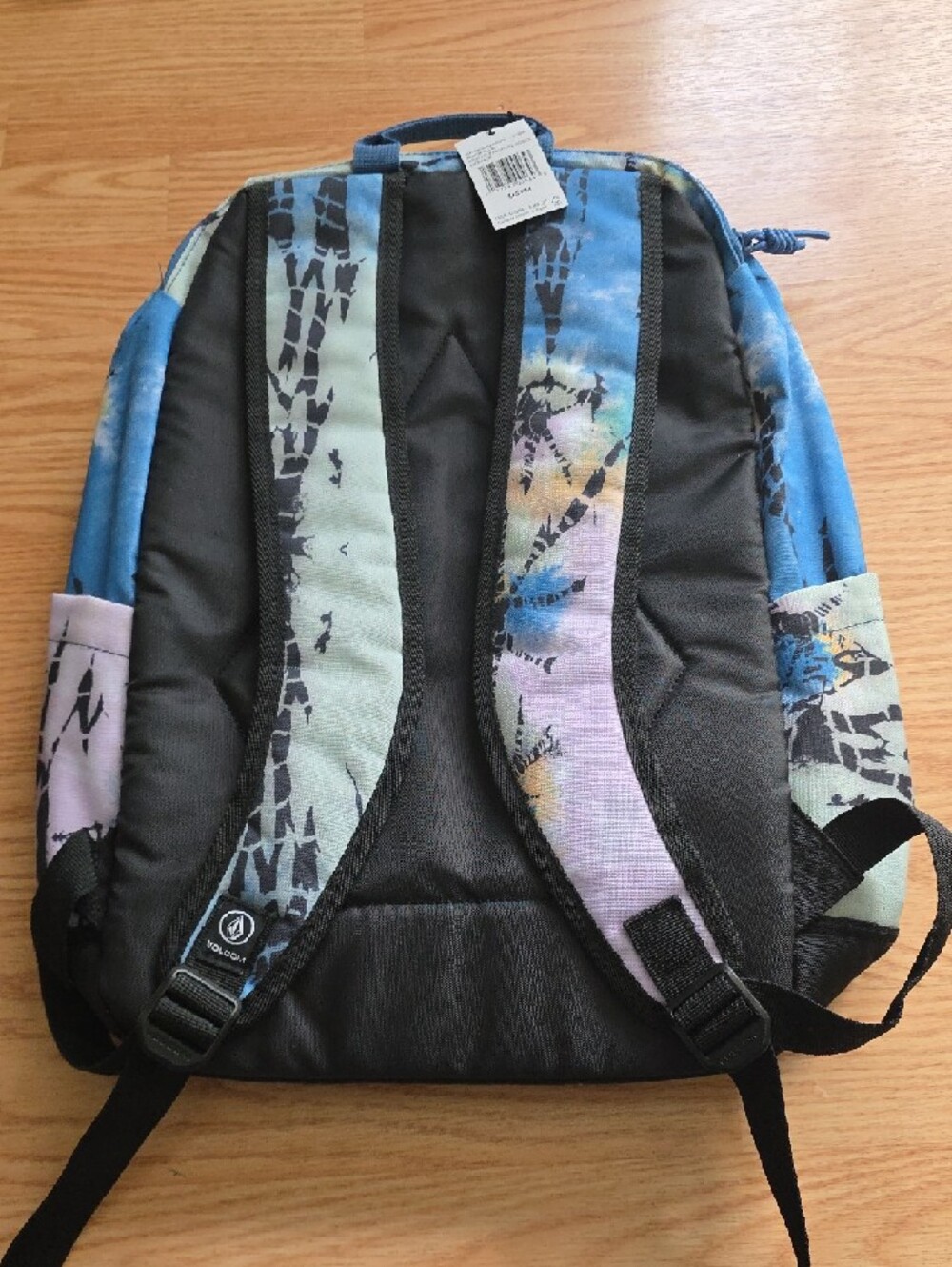 Volcom Black and Blue Accent Patterned Backpack - Picture 4 of 7
